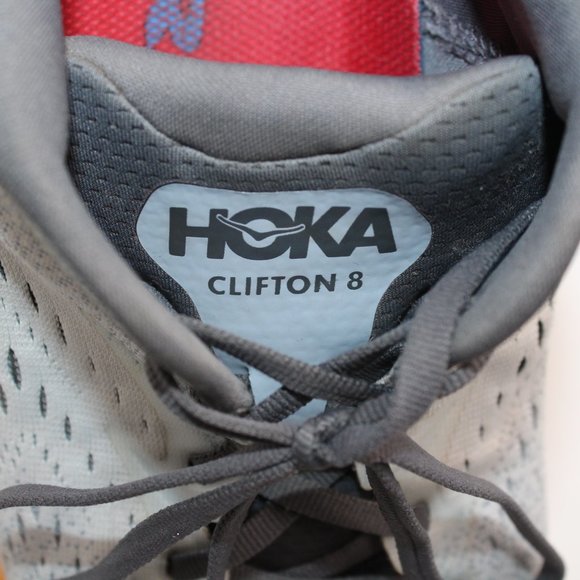 Hoka Clifton 8 White Grey Yellow Mens Road Running Shoes 119393 Size 11.5D #142 - Picture 13 of 14
